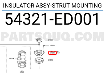 Nissan 54321ED001 INSULATOR ASSY-STRUT MOUNTING