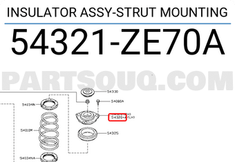 Nissan 54321ZE70A INSULATOR ASSY-STRUT MOUNTING