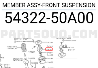 Nissan 5432250A00 MEMBER ASSY-FRONT SUSPENSION