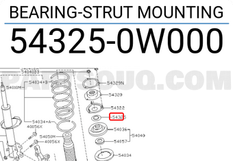 Nissan 543250W000 BEARING-STRUT MOUNTING