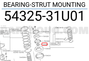 Nissan 5432531U01 BEARING-STRUT MOUNTING