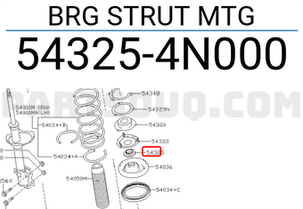 Nissan 543254N000 BRG STRUT MTG