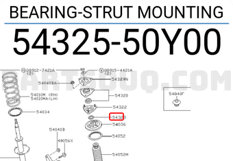 Nissan 5432550Y00 BEARING-STRUT MOUNTING