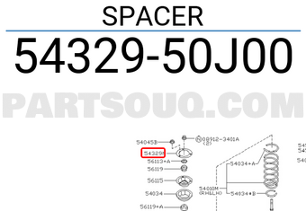 Nissan 5432950J00 SPACER