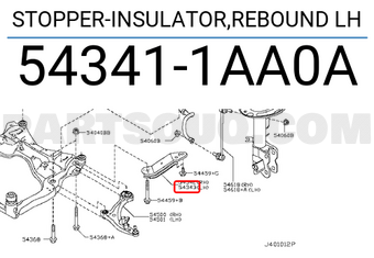 Nissan 543411AA0A STOPPER-INSULATOR,REBOUND LH