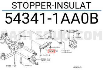 Nissan 543411AA0B STOPPER-INSULAT