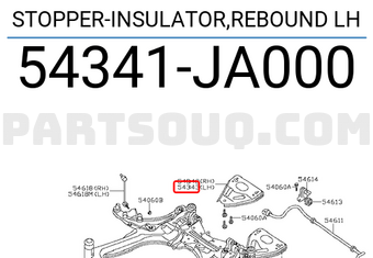 Nissan 54341JA000 STOPPER-INSULATOR,REBOUND LH