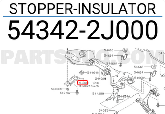 Nissan 543422J000 STOPPER-INSULATOR