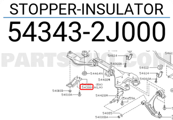 Nissan 543432J000 STOPPER-INSULATOR