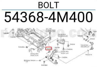 Nissan 543684M400 BOLT