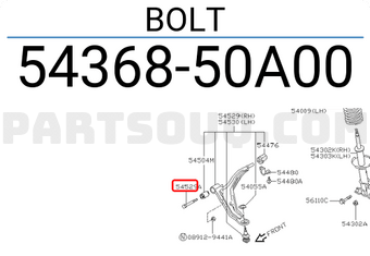 Nissan 5436850A00 BOLT