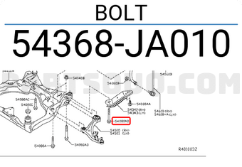 Nissan 54368JA010 BOLT