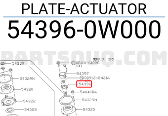 Nissan 543960W000 PLATE-ACTUATOR