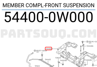 Nissan 544000W000 MEMBER COMPL-FRONT SUSPENSION