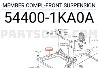 Nissan 544001KA0A MEMBER COMPL-FRONT SUSPENSION