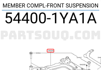 Nissan 544001YA1A MEMBER COMPL-FRONT SUSPENSION