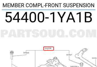 Nissan 544001YA1B MEMBER COMPL-FRONT SUSPENSION
