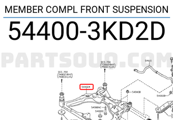 Nissan 544003KD2D MEMBER COMPL FRONT SUSPENSION