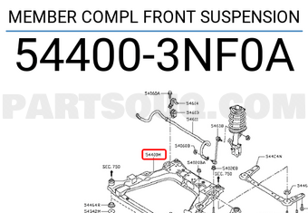 Nissan 544003NF0A MEMBER COMPL FRONT SUSPENSION