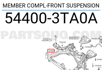 Nissan 544003TA0A MEMBER COMPL-FRONT SUSPENSION