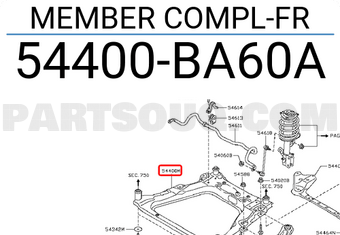 Nissan 54400BA60A MEMBER COMPL-FR