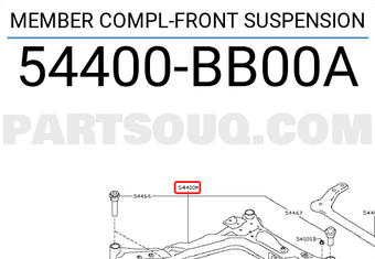 Nissan 54400BB00A MEMBER COMPL-FRONT SUSPENSION