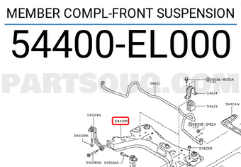 Nissan 54400EL000 MEMBER COMPL-FRONT SUSPENSION