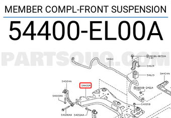 Nissan 54400EL00A MEMBER COMPL-FRONT SUSPENSION