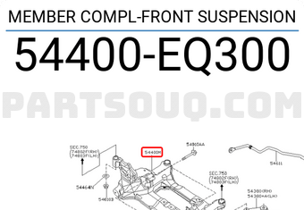 Nissan 54400EQ300 MEMBER COMPL-FRONT SUSPENSION