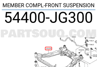 Nissan 54400JG300 MEMBER COMPL-FRONT SUSPENSION