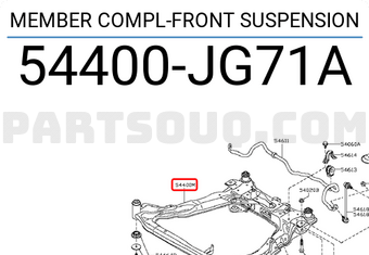 Nissan 54400JG71A MEMBER COMPL-FRONT SUSPENSION