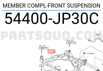Nissan 54400JP30C MEMBER COMPL-FRONT SUSPENSION