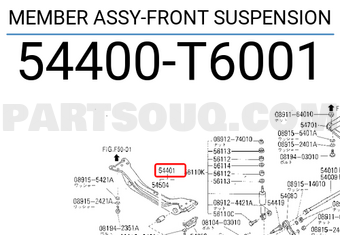 Nissan 54400T6001 MEMBER ASSY-FRONT SUSPENSION