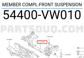 Nissan 54400VW010 MEMBER COMPL-FRONT SUSPENSION