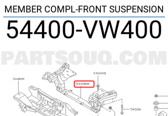 Nissan 54400VW400 MEMBER COMPL-FRONT SUSPENSION