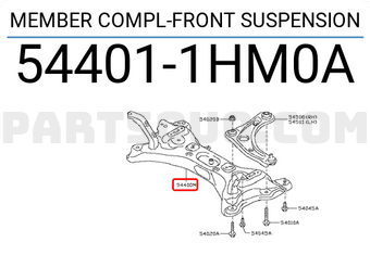 Nissan 544011HM0A MEMBER COMPL-FRONT SUSPENSION