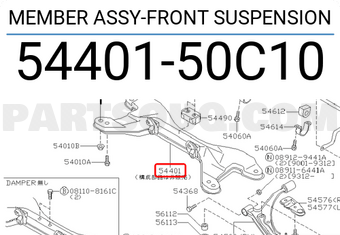 Nissan 5440150C10 MEMBER ASSY-FRONT SUSPENSION