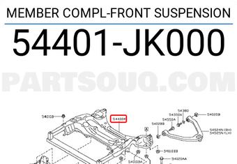 Nissan 54401JK000 MEMBER COMPL-FRONT SUSPENSION