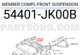 Nissan 54401JK00B MEMBER COMPL-FRONT SUSPENSION