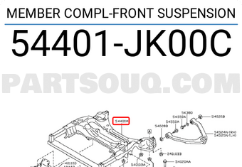Nissan 54401JK00C MEMBER COMPL-FRONT SUSPENSION