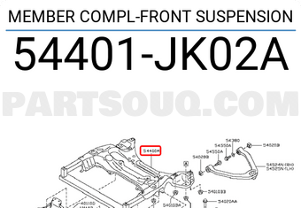 Nissan 54401JK02A MEMBER COMPL-FRONT SUSPENSION
