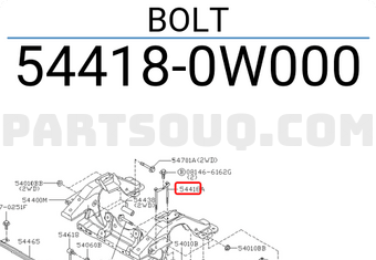 Nissan 544180W000 BOLT