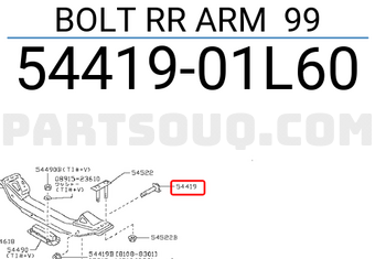 Nissan 5441901L60 BOLT RR ARM 99