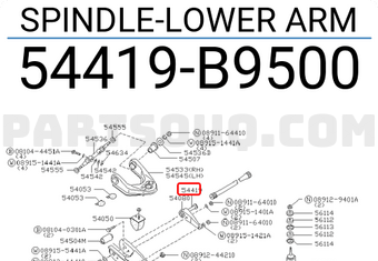 Nissan 54419B9500 SPINDLE-LOWER ARM