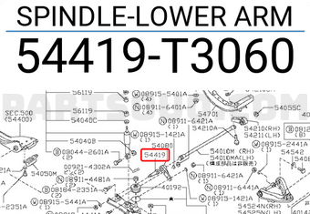 Nissan 54419T3060 SPINDLE-LOWER ARM