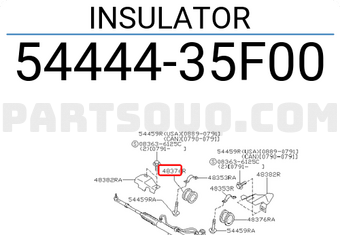 Nissan 5444435F00 INSULATOR