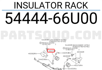 Nissan 5444466U00 INSULATOR RACK