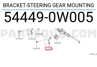 Nissan 544490W005 BRACKET-STEERING GEAR MOUNTING