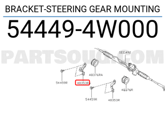 Nissan 544494W000 BRACKET-STEERING GEAR MOUNTING