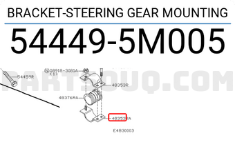 Nissan 544495M005 BRACKET-STEERING GEAR MOUNTING